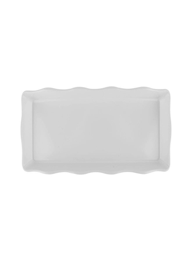 Get G.E.T. ML-154-W Food Service Display Tray with Scalloped Edges, 14" x 5.5", White - Image 2