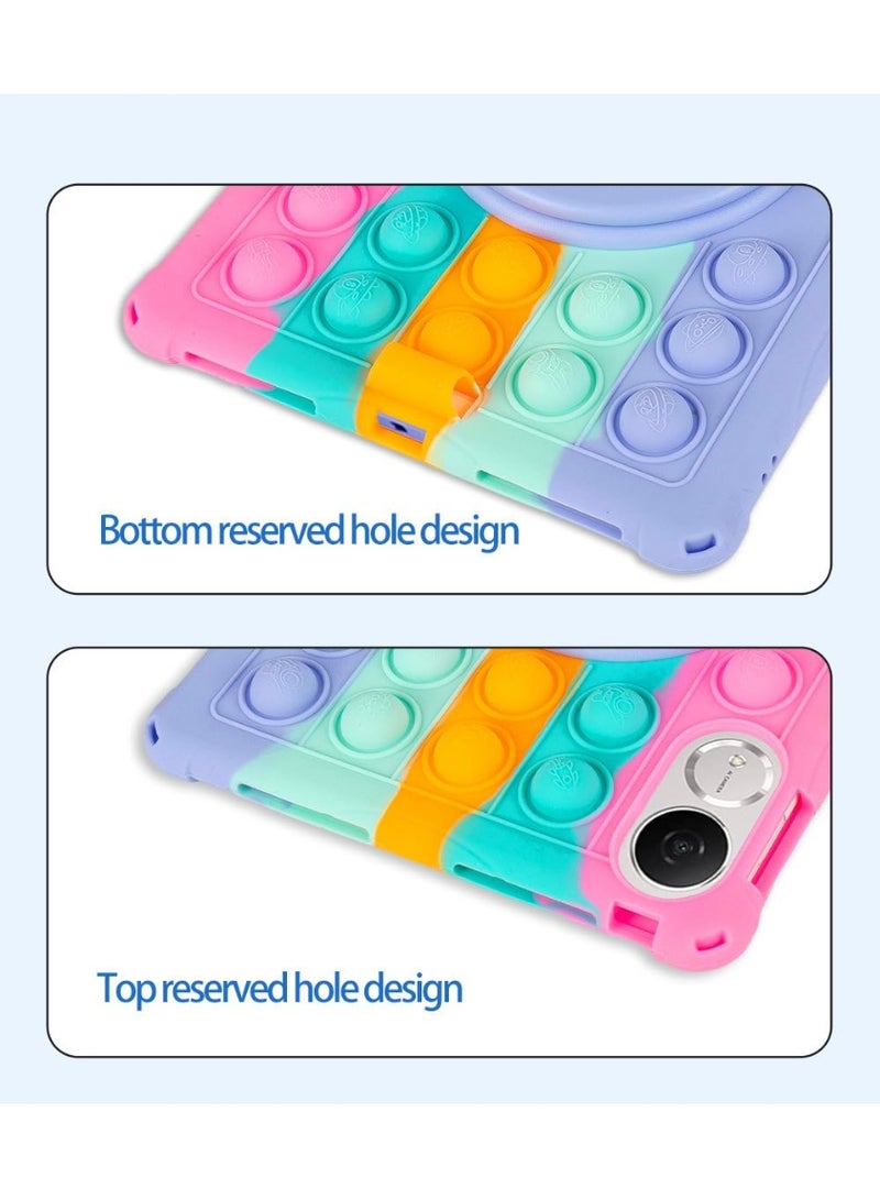 general Case Compatible with Honor Pad V9 11.5 inch (ROL-W00/W10) 2025 Kids Soft Silicon 360 Rotating Ring Stand Cover with Should Strap and Pen - Image 3