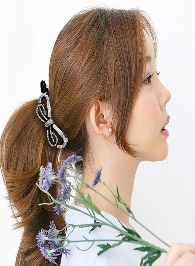 Fodattm Women Sparkly Cryrstal Rhinestone Banana Hair Clip Comb Ponytail Holder Fashion Hair Clincher Hair Claw Grip - Image 4