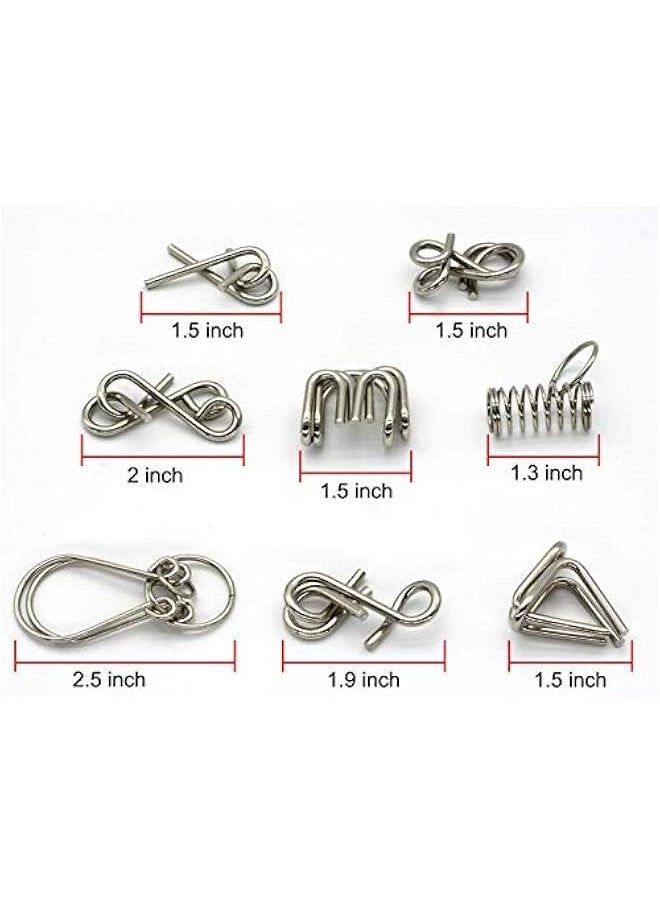 24Pcs Brain Puzzles Intelligence Buckle Lock Toy Brain Teasers Metal Puzzles for Kids Adults