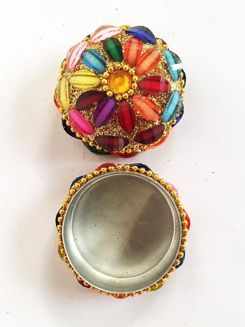 SM Creations Decorative Handicraft Pearl Decorative Box Jewellery Box 5 cm x 5 cm x 25 cm smcret001 Pack of 9 - Image 4
