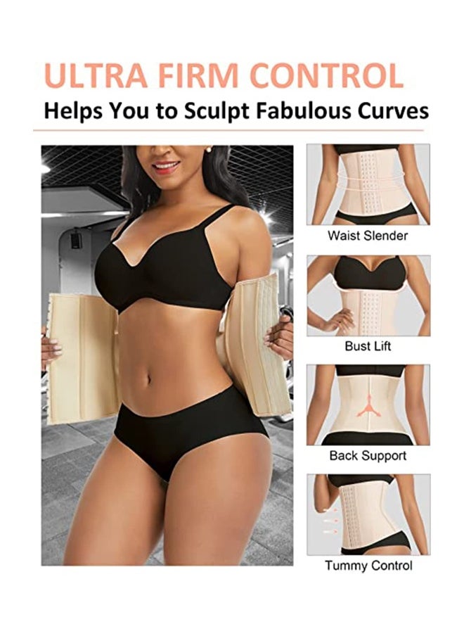Generic Waist Trainer for Women Latex Underbust Corsets Cincher Hourglass Body Shaper 4 Hooks Size S  - Image 3
