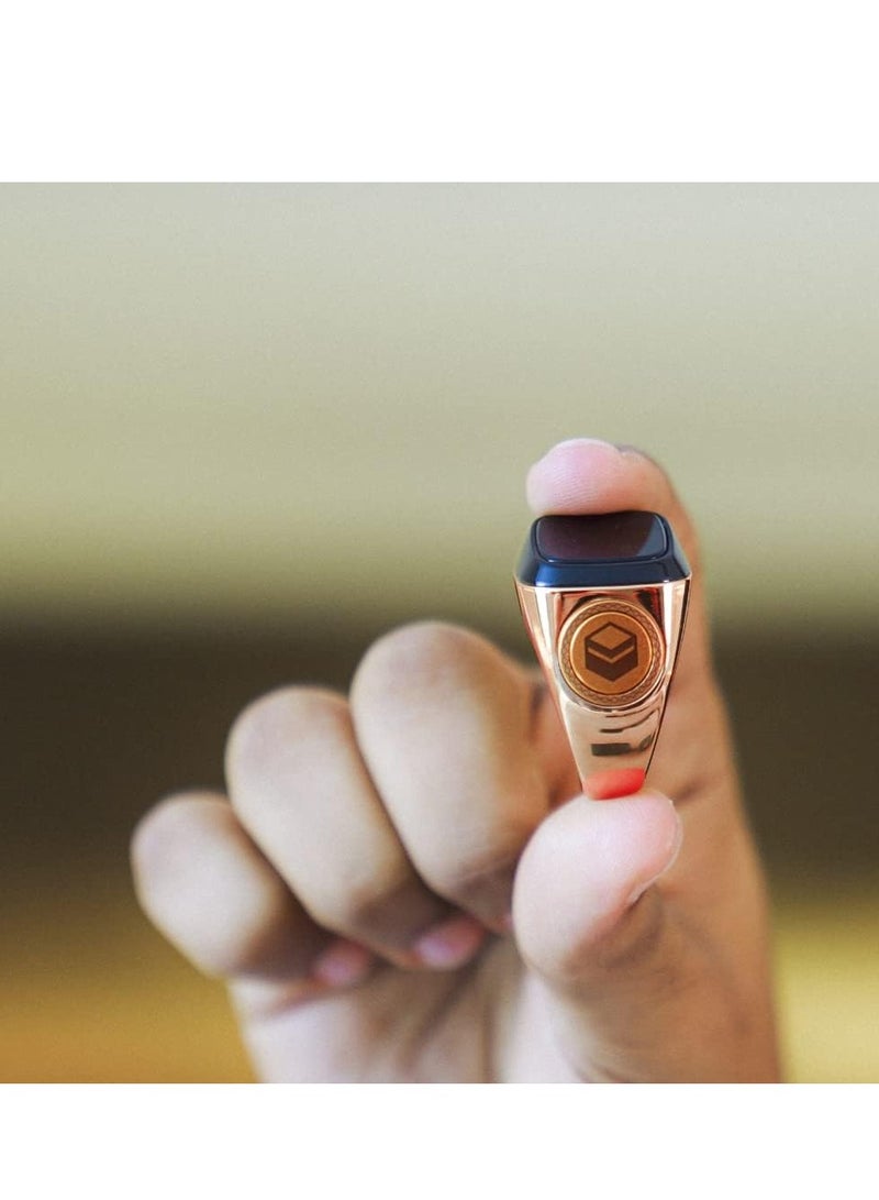 iQIBLA Smart Tasbih Zikr Metal Ring 18MM M0218RG Rose Gold - Image 2