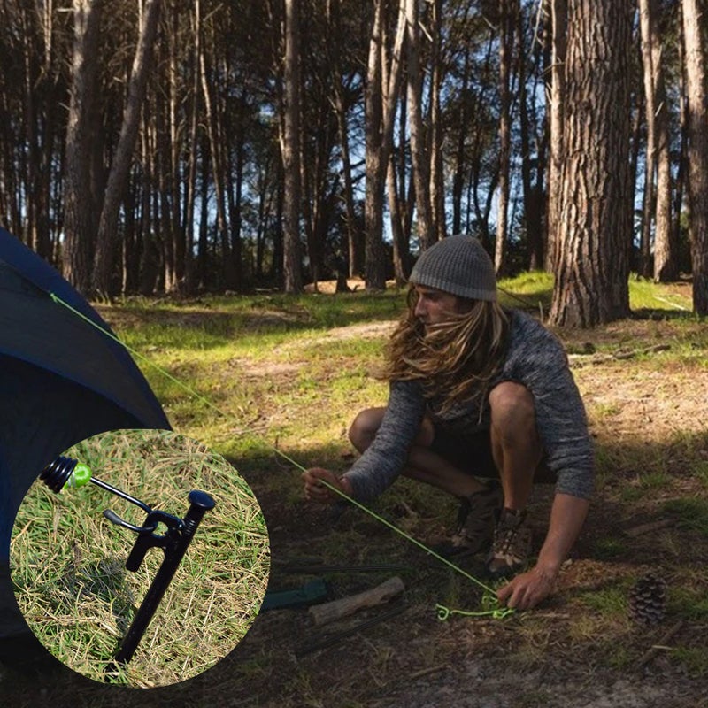RIY 8 Pack Tent Stakes Heavy Duty 12 inch Steel Tent Pegs for Camping Unbreakable and Inflexible - Image 5
