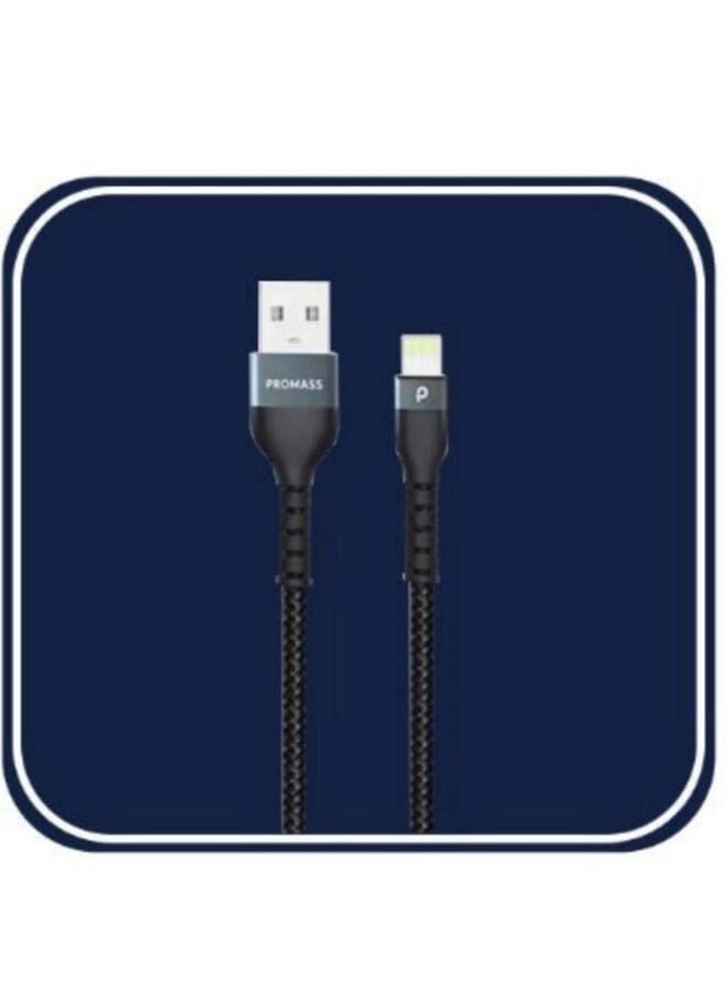 PROMASS iPhone Lightning charging cable 2m anti cutting fabric supports 2.4A fast charging - Image 2