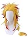Cosrea Anime Cosplay Wig with Ponytail Yellow Red Costume Wigs for Halloween Women Men - Image 3