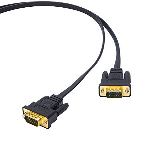 DTech 10m Ultra Thin Flat Computer Monitor VGA Cable Long 32 Feet Male to Male 15 Pin Connector Standard SVGA Wire Black - Image 5