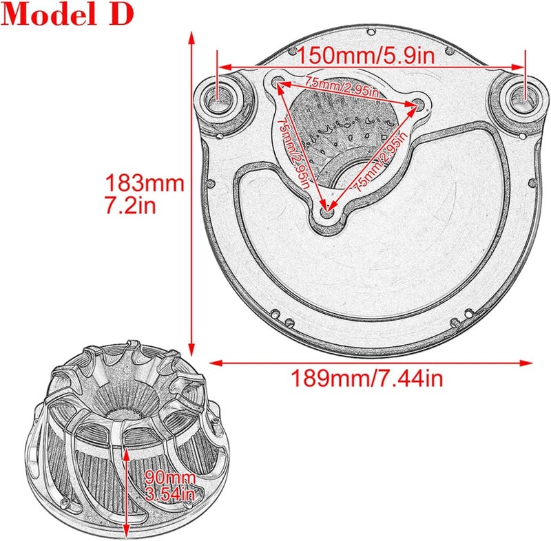 Wivplex CNC Motorcycle Air Filter for Harley Models - Image 3