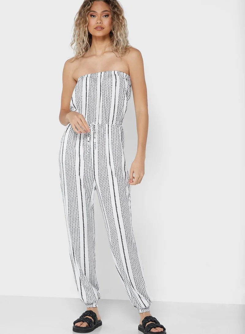Ginger Off Shoulder Printed Jumpsuit