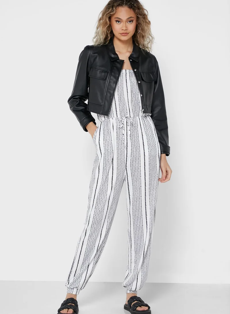 Ginger Off Shoulder Printed Jumpsuit