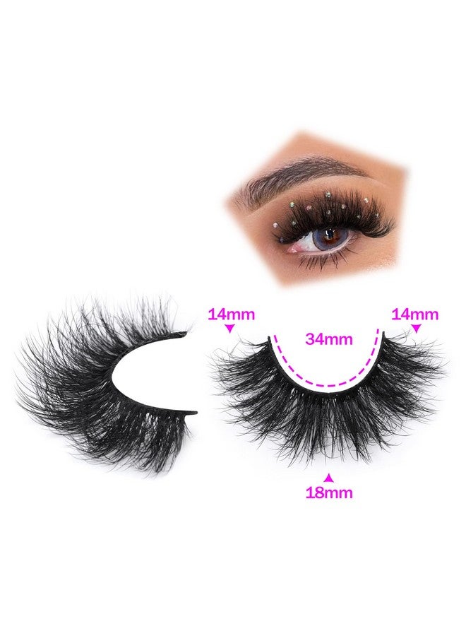 Focipeysa 3D Mink Lashes Fluffy False Eyelashes Dramatic Lashes Mink Strip Lashes Round Shaped And Fluttery Fake Eyelashes 18Mm Length Reusable Up To 15 Wears - Image 3