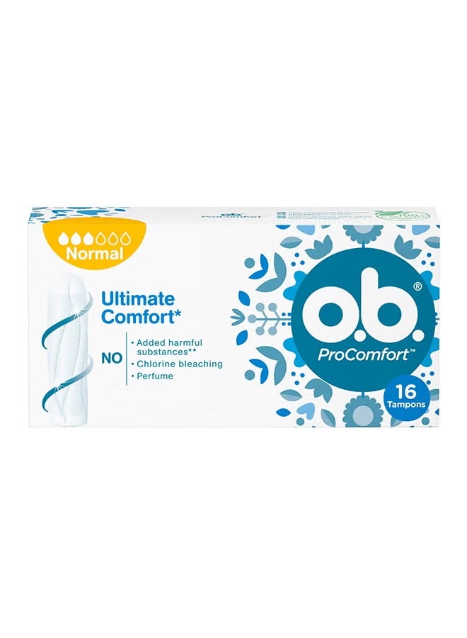 o.b. Ultimate Comfort Normal Tampons 16'S - Image 1