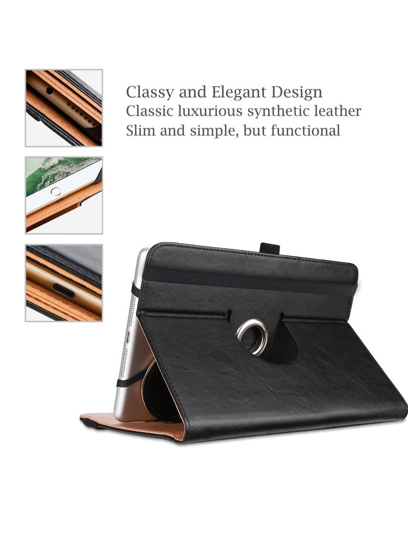 إيروريكس جراب كمبيوتر لوحي عالمي 7 بوصة - 8 بوصات ، جراب فوليو بغطاء واقٍ لجهاز 9 10 10.1 بوصة يعمل بنظام Android بشاشة تعمل باللمس ، مع مسند قابل للدوران 360 درجة وزوايا مشاهدة متعددة - أسود - Image 5