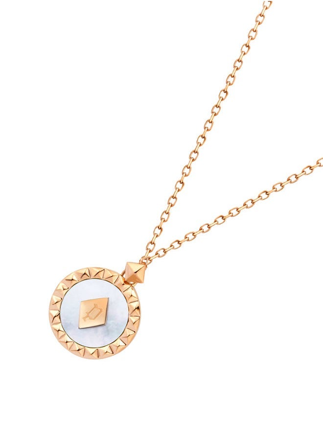 بوليس قلادة ستانلس ستيل للنساء باللون الوردي - Image 3