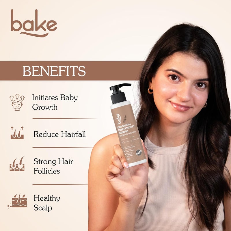 BAKE Rosemary Anti Hair Fall Shampoo for Hair Growth Hair Fall  Dandruff Control with Black Onion  Methi Dana Reduces Hair Loss  Prevents Hair Damage For Men  Women  200ml - Image 2