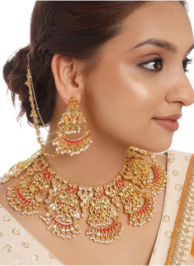 فويلا Apsara Bridal Yellow Gold Necklace Set