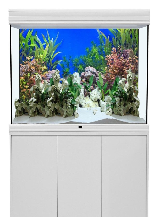 AWERT 60x24 inches Aquatic Plant Fish Tank Background Stone River Bed & Lake Aquarium Background Vinyl - Image 2