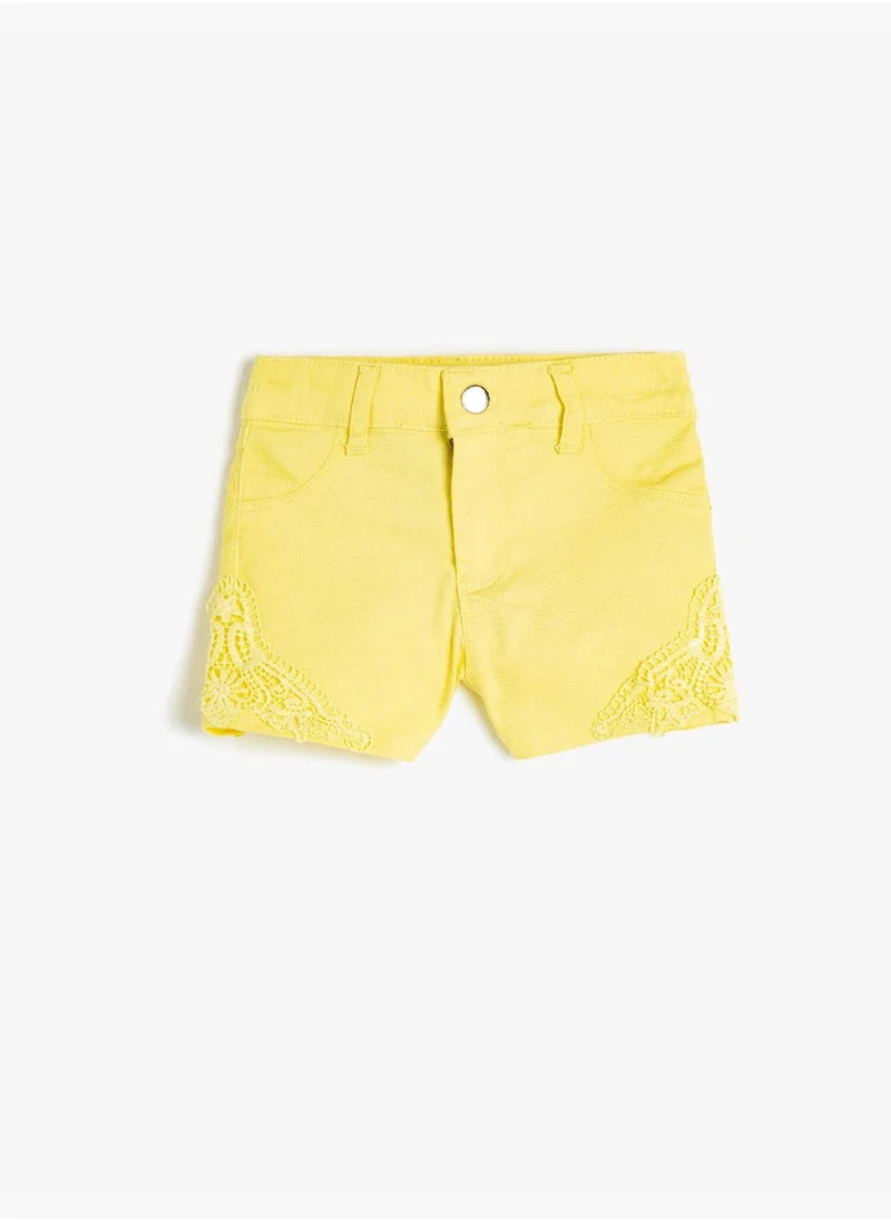 KOTON Lace Detail Shorts