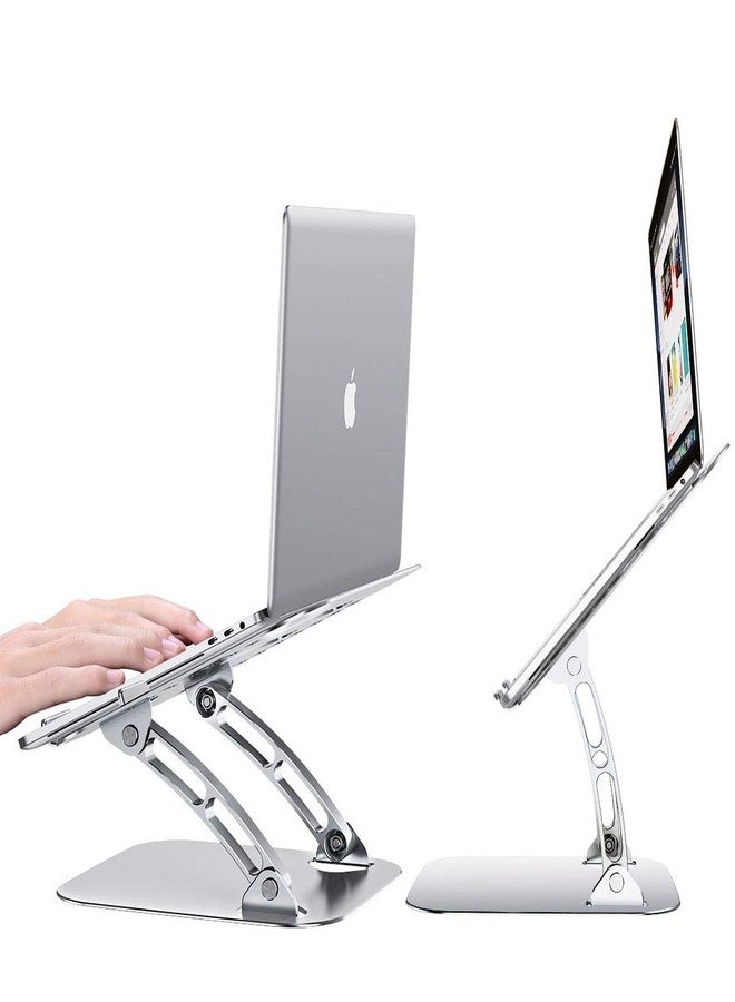 بوكس ويف حامل BoxWave متوافق مع ASUS ProArt Studiobook Pro 16 OLED (W7604) - حامل VersaView فاخر، قاعدة معدنية قابلة لتعديل زاوية الرؤية - فضي معدني - Image 3