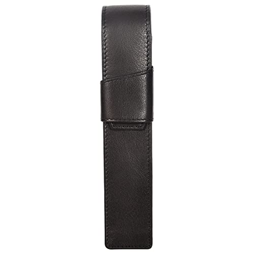 Sassora Premium Genuine Leather Pen Holder Case | Elegant Black Pen Organizer for Professionals | Slim Travel-Friendly Design | Unisex Gift Box Included - Image 1