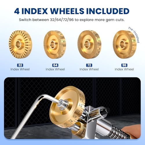Mxmoonant Angle Manipulator for Gem Faceting Machine, 32/64/72/96 Index Wheels, High Precision Jade Jewelry Polishing Handle - Image 2
