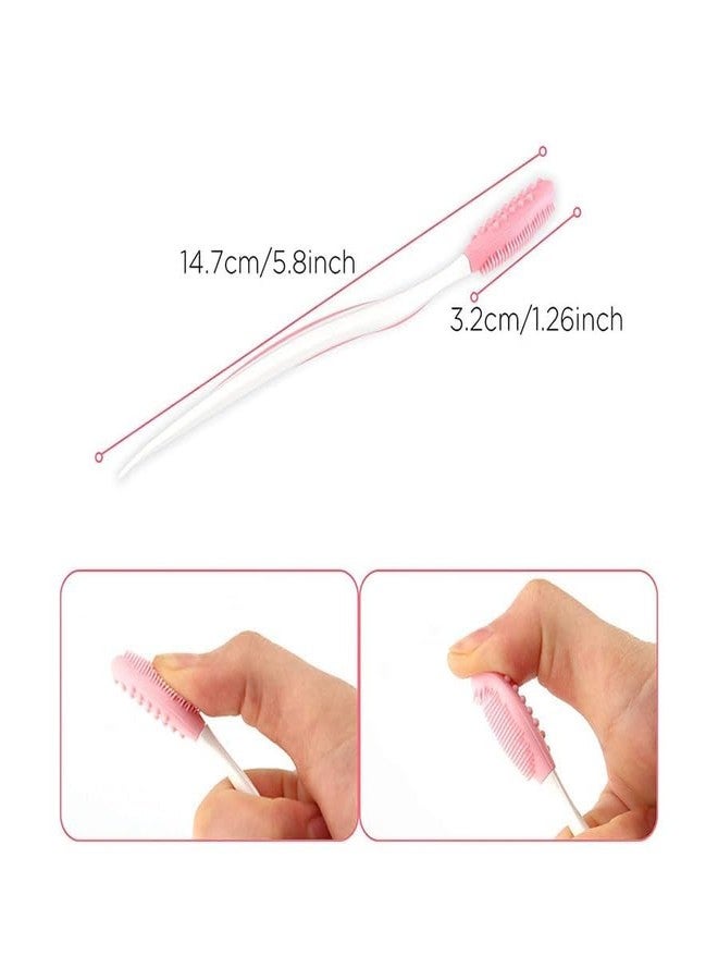 MobFest أداة تقشير الشفاه/الأنف القابلة لإعادة الاستخدام من موب فيست®، ذات وجهين من السيليكون الناعم وفرشاة لإزالة الرؤوس السوداء، (متوسط، 1) - Image 2