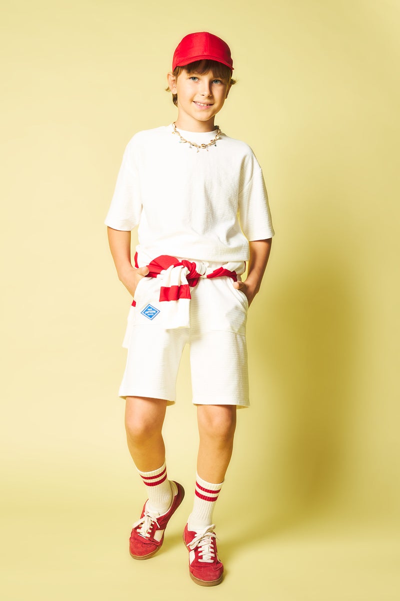 DeFacto Beige Boy Oversize Fit Printed Short Sleeve T-Shirt Casual - Image 2
