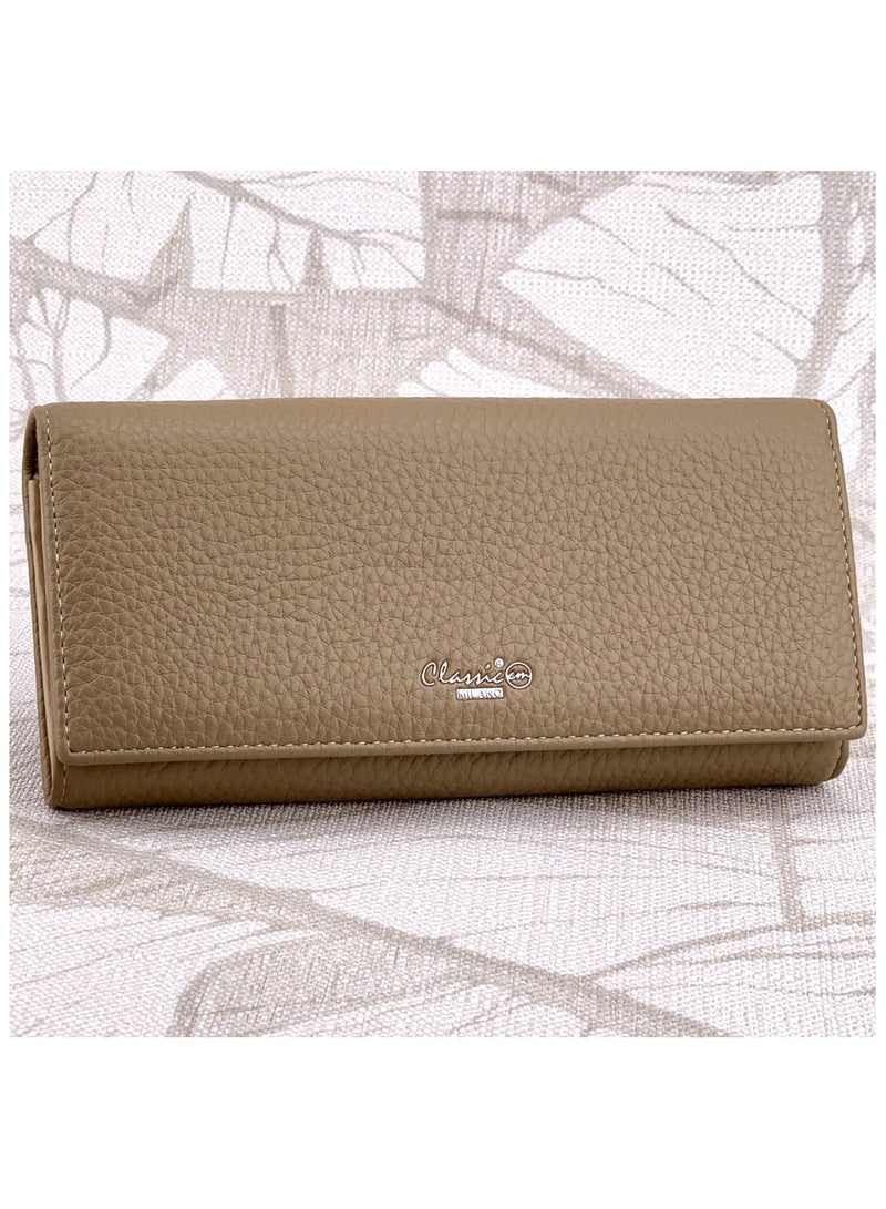Classic Milano Premium Faux Leather Long Wallet for Women with Zipper Closure | Ladies Wallet Card Holder Purse | Slim Women's Wallet for Daily Use, Travel, and Gifting - Image 1