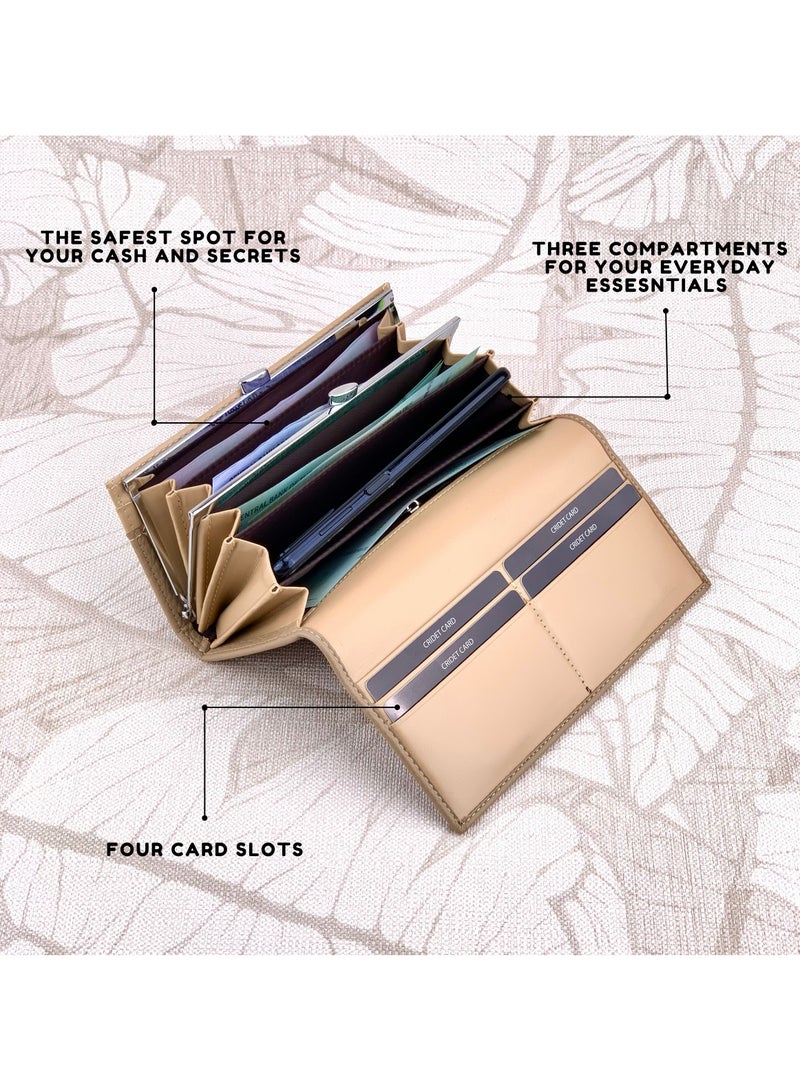 Classic Milano Premium Faux Leather Long Wallet for Women with Zipper Closure | Ladies Wallet Card Holder Purse | Slim Women's Wallet for Daily Use, Travel, and Gifting - Image 2