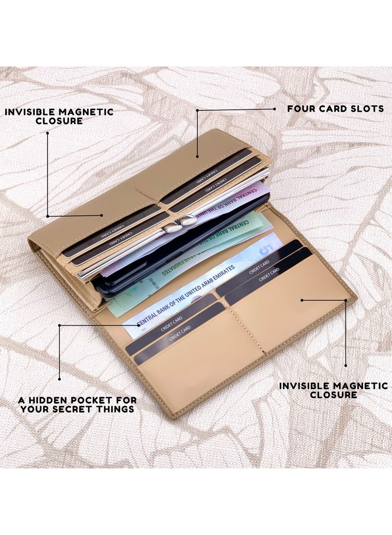 Classic Milano Premium Faux Leather Long Wallet for Women with Zipper Closure | Ladies Wallet Card Holder Purse | Slim Women's Wallet for Daily Use, Travel, and Gifting - Image 3