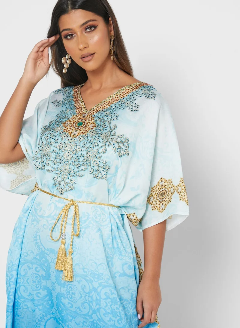 hayas closet Geometrical Print Kaftan