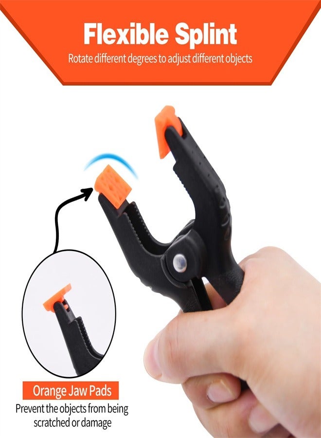 Spring Clamps, 10pcs Backdrop Clips 4.5 Inch Heavy Duty Plastic Spring Clamps Set Plastic Clips Clamps for Woodworking, Photography Studio, Plate, Home Improvement, DIY  - Image 3
