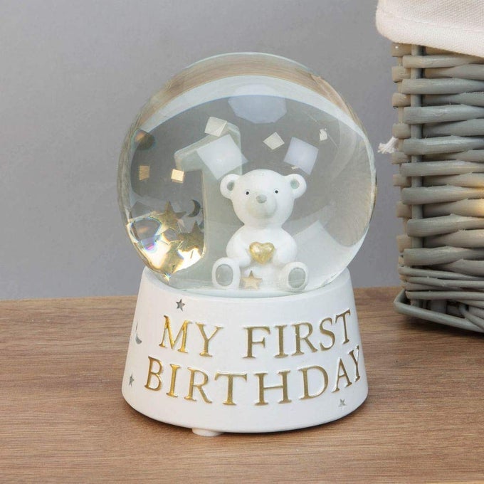 RESIN MY 1ST BIRTHDAY SNOW GLOBE