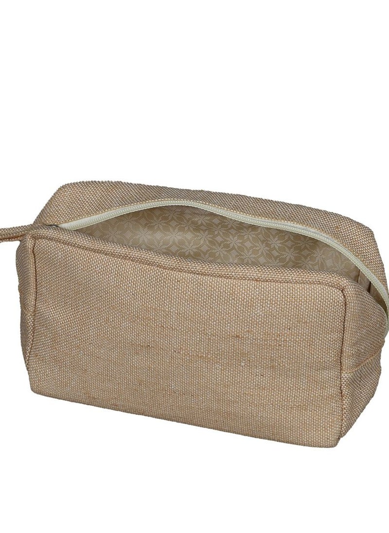N & H - Unisex Handwoven Jute Pouch Multipurpose Cosmetic Bag - Image 1