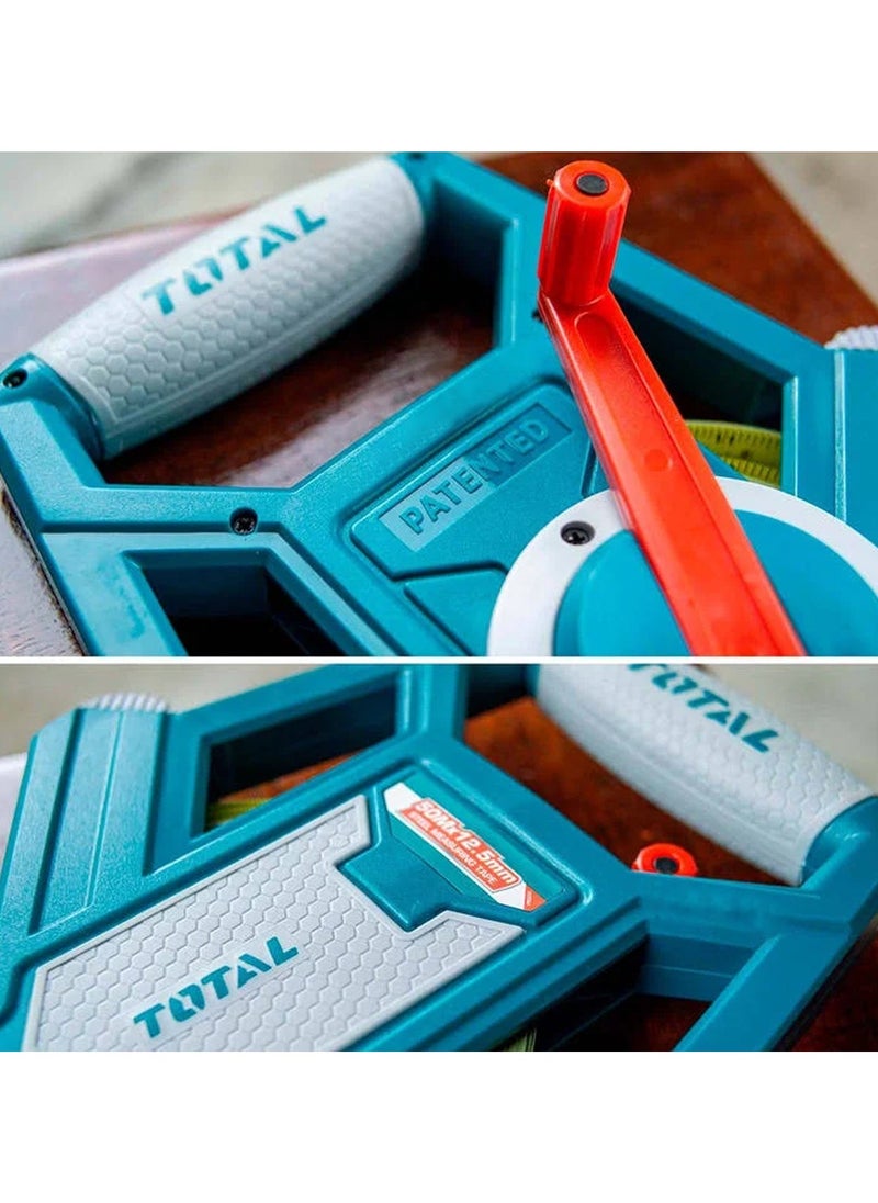 TOTAL TOTAL Steel Measuring Tape ABS Plastic  Surveying Tape Open Reel Tape 100Mx12.5mm  Long Measuring Tape TMTF710506  - Image 5