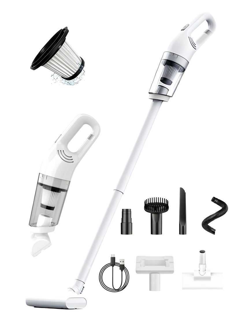 26000Pa High-Power Wireless Handheld Vacuum Cleaner – 2-in-1 Car & Home Portable Vacuum with 2000mAh Rechargeable Battery and Floor Brush - Image 1