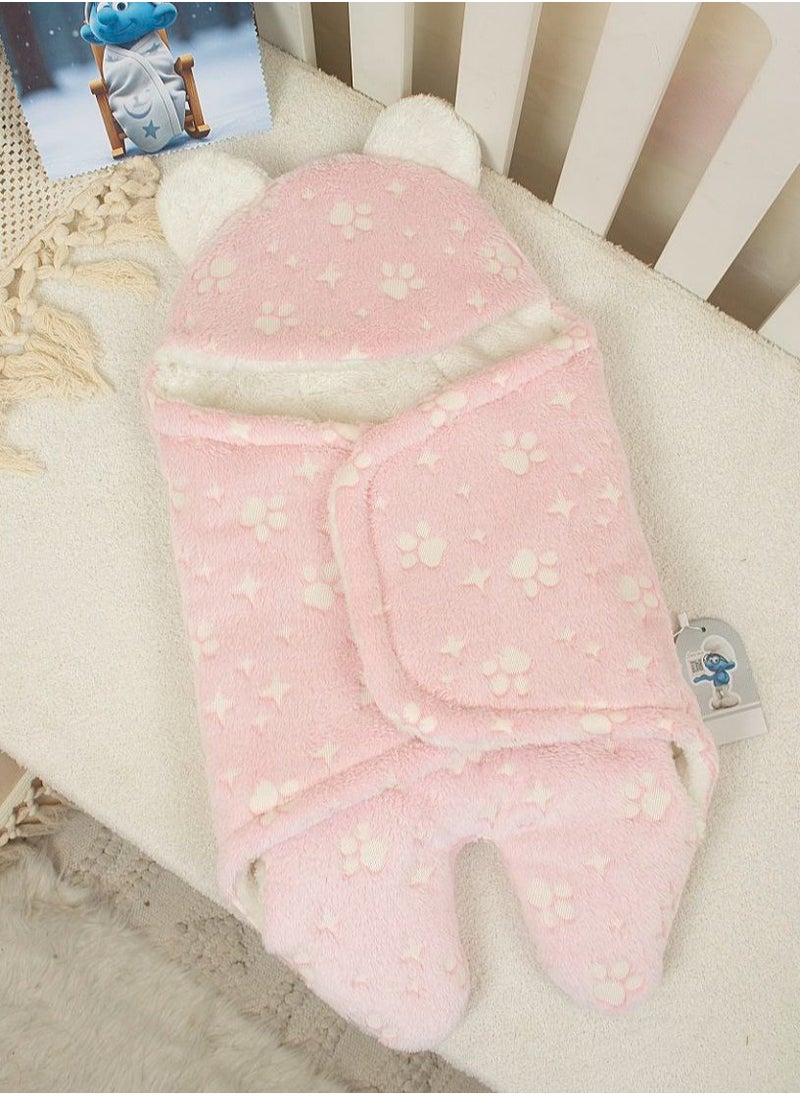 Generic Baby Swaddle Wrap Newborn Blanke 0-18 Months Baby Winter Sleeping Bag,Autumn and Winter Thicken Warm Cute Plush Quilt for Baby and Kids  - Image 1