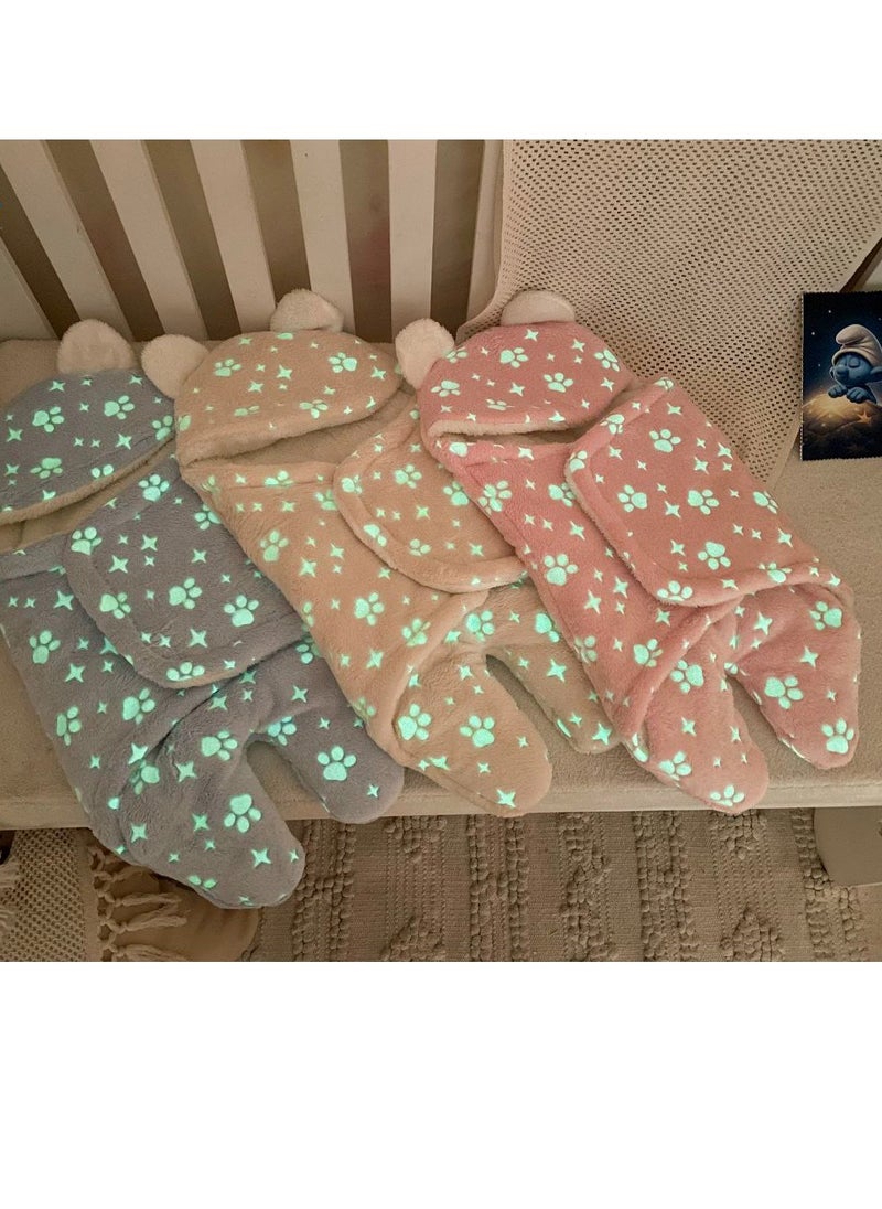 Generic Baby Swaddle Wrap Newborn Blanke 0-18 Months Baby Winter Sleeping Bag,Autumn and Winter Thicken Warm Cute Plush Quilt for Baby and Kids  - Image 3