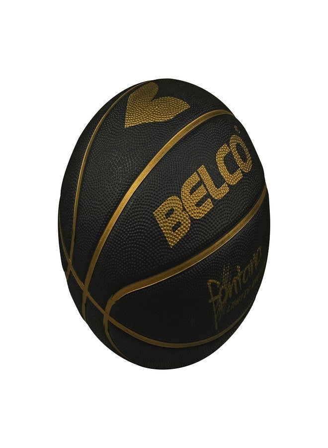 BELCO SPORTS Fontana Basketball, Size 7, Black, Rubberized, Official Match Ball, Indoor/Outdoor Use - Image 3