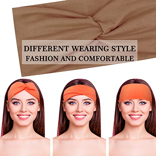 FEQO 18 Pieces Twist Headbands for Women Non-Slip Twisted Turban Stretchy Elastic Colorful Hair Bands for Workout Yoga Sports(Classic Colors) - Image 5