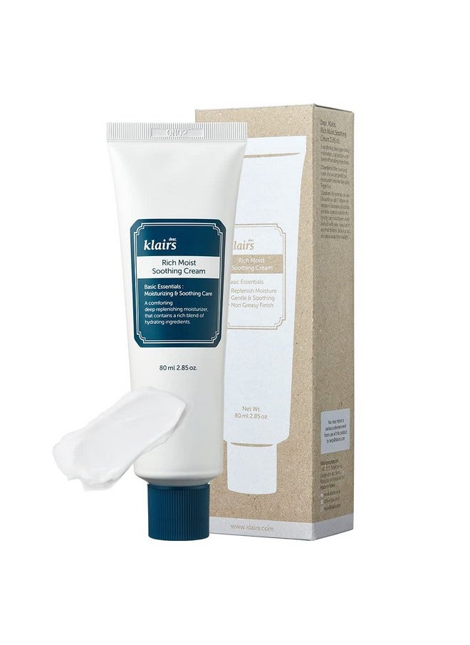 DearKlairs DearKlairs Rich Moist Soothing Cream 80ml, Sensitive Skin, Hypoallergenic, Centella Asiatica, Ceremide, Moisturizer, Full Hydration, Non-sticky texture, K-beauty  - Image 1