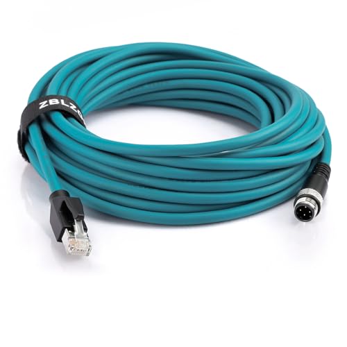 ZBLZGP Industrial Ethernet M12 4 Pin D-Code RJ45 Cable Vibration-Proof Dustproof 3M for Sensor Connectivity in Factories - Image 2