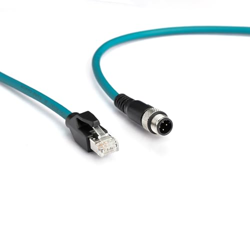 ZBLZGP Industrial Ethernet M12 4 Pin D-Code RJ45 Cable Vibration-Proof Dustproof 3M for Sensor Connectivity in Factories - Image 1