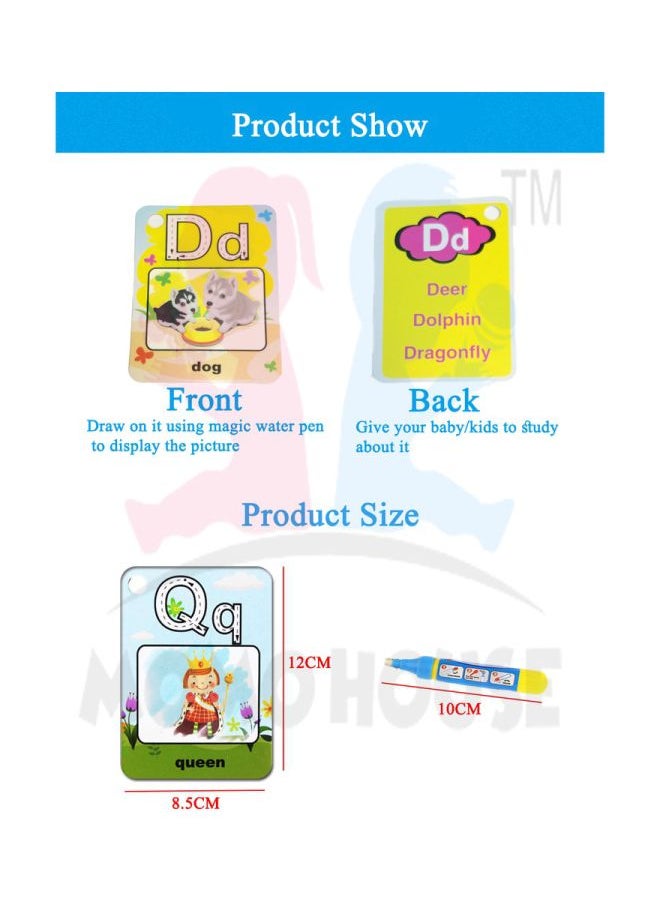 Magic Water Flash Card With Pen Set TXRVR2D8  - Image 3