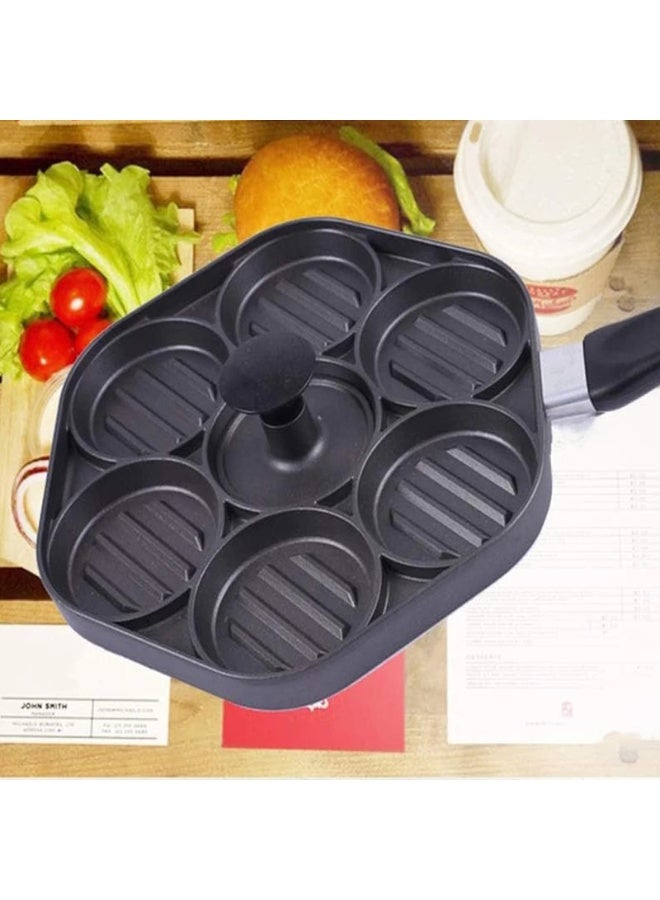 7-in-1 Heavy-Duty Metal Grill & Burger Press – Non-Stick Burger Maker & Meat Press Tool – Black  - Image 3
