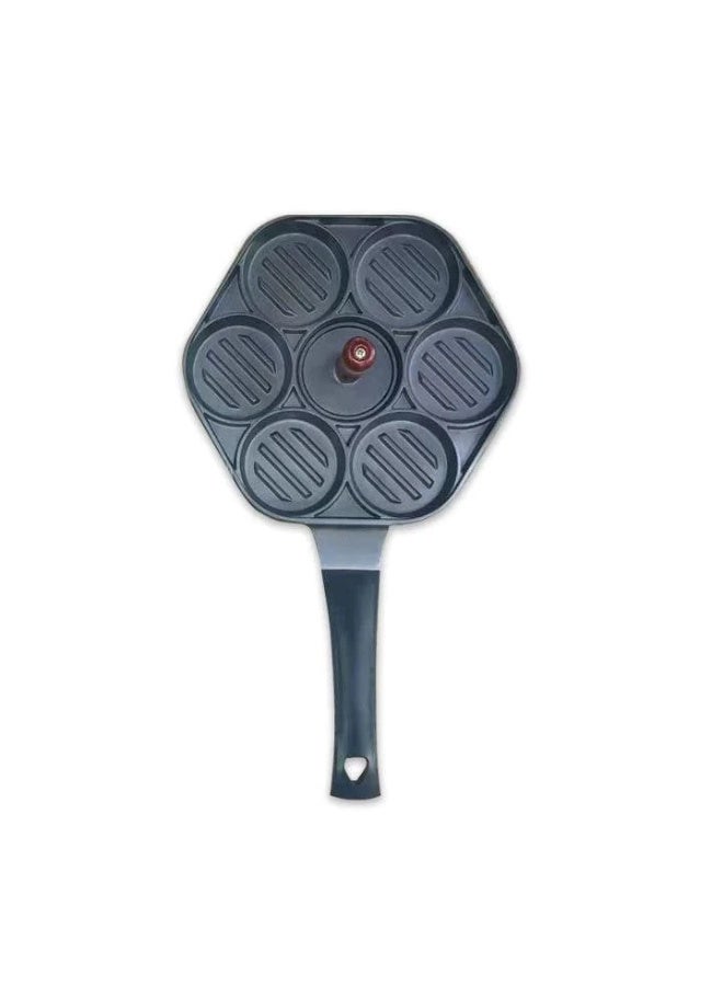 7-in-1 Heavy-Duty Metal Grill & Burger Press – Non-Stick Burger Maker & Meat Press Tool – Black  - Image 4