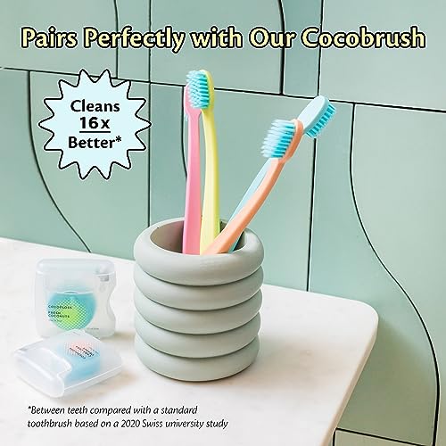 Cocofloss Woven Dental Floss, Dentist-Designed Oral Care, Orange Scent, Waxed, Expanding, Kid-Friendly String Floss with Coconut Oil, 1 Spool (33 yd) - Image 4