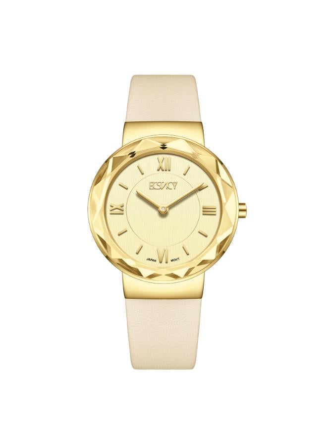 ECSTACY Women's Leather Analog Watch E25506-GLCC - 34.5mm mm - Image 1