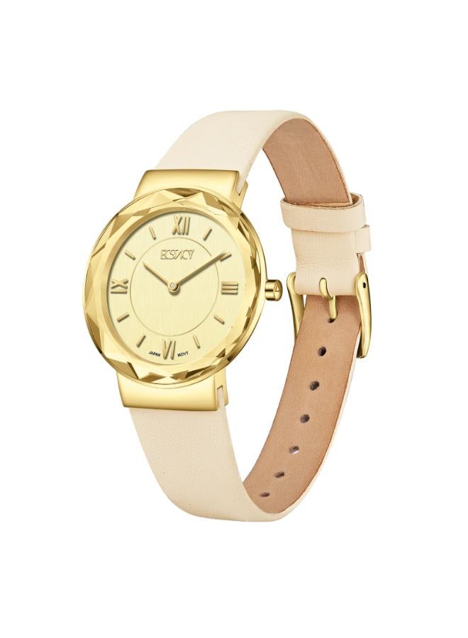 ECSTACY Women's Leather Analog Watch E25506-GLCC - 34.5mm mm - Image 2