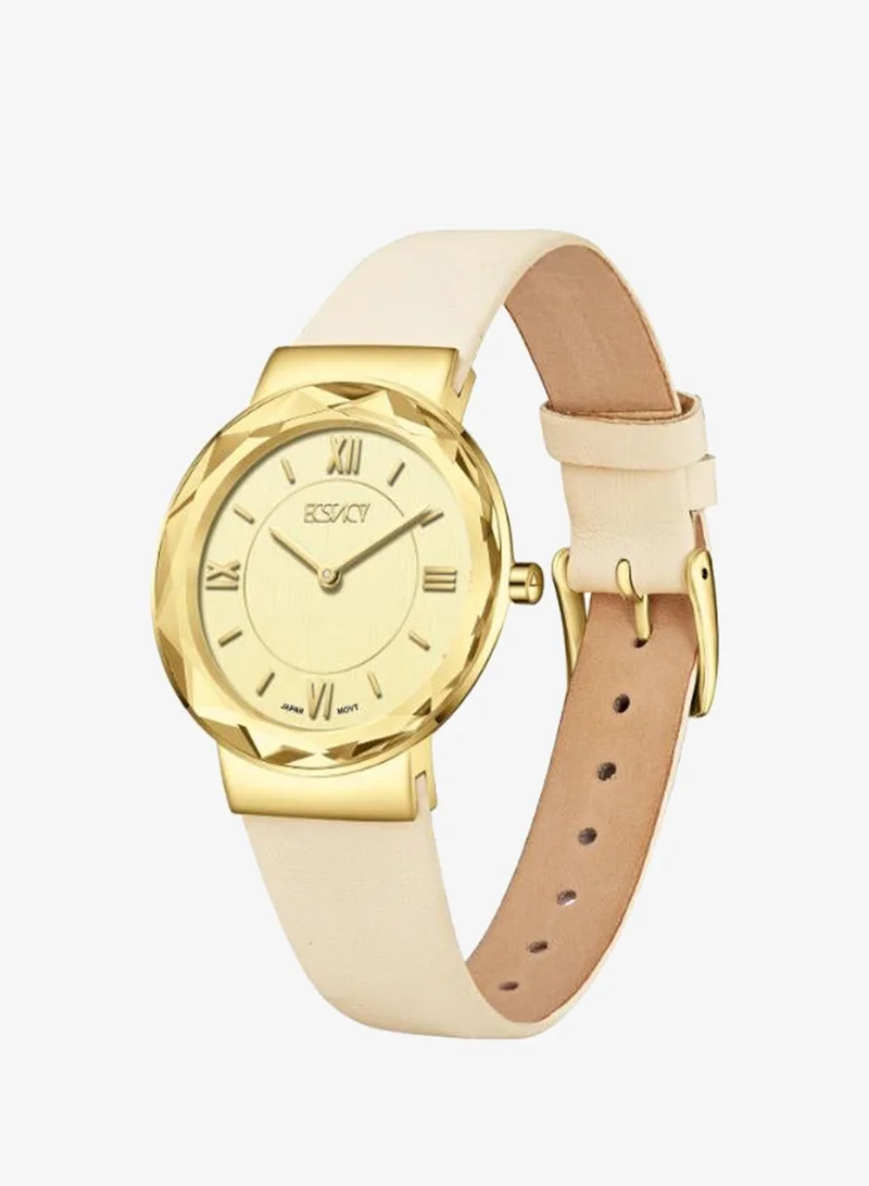 Ecstacy Women's Leather Analog Watch E25506-GLCC - 34.5mm mm